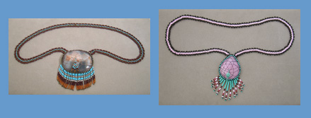 Gemstone and glass bead necklaces